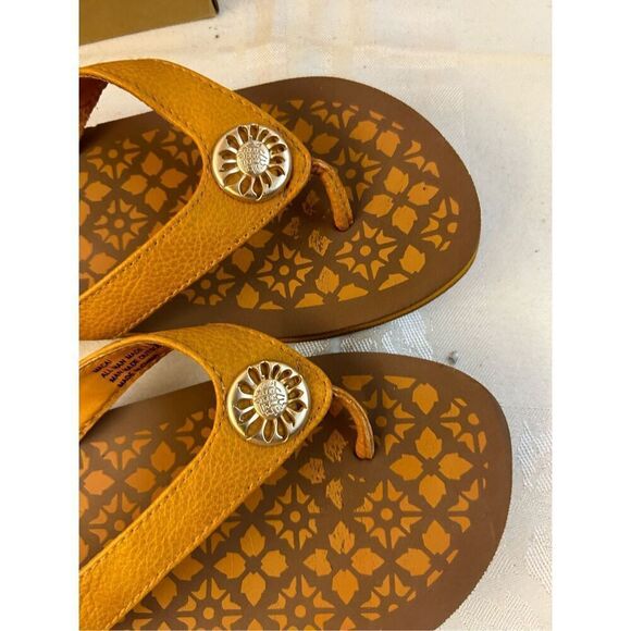 Yellow box flip flops size 9 foam macai brown - Picture 5 of 7